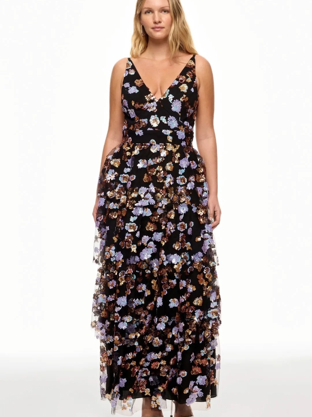 DRESS THE POPULATION LORAIN GOWN SIZE S MSRP $698